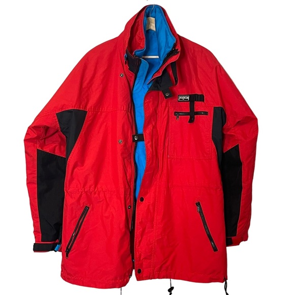 Jansport VTG Mens 3-in-1 Reversible Water Resistant Colorblock Jacket Size M - Picture 3 of 15